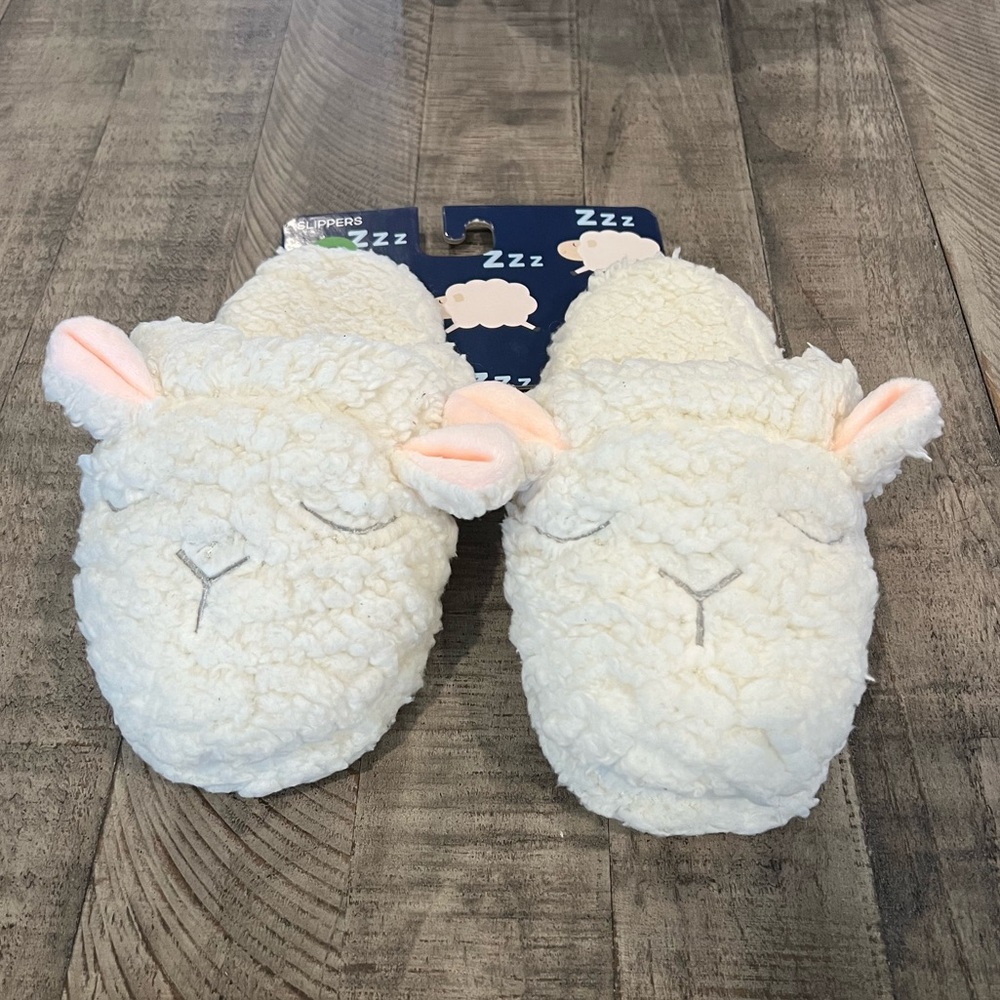 Ladies Plush Sheep Slippers